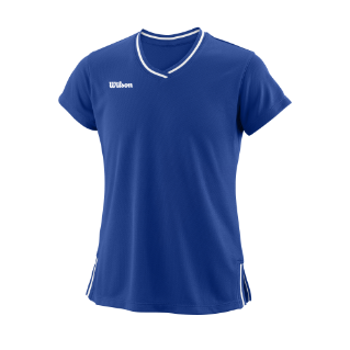 Wilson Team ll V-neck T-shirt Girl Royal Blue