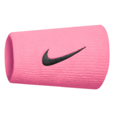 Nike Swoosh Doublewide Wristbands 2-Pack Pink Gaze/Oil Grey